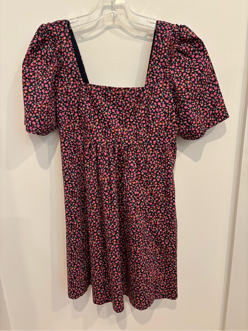 Draper James Dottie Babydoll Shift Dress Women XS Nassau Multi Navy Floral Print - Picture 4 of 14